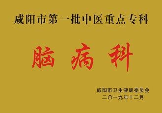 咸陽市第一批中醫(yī)重點?？颇X病科